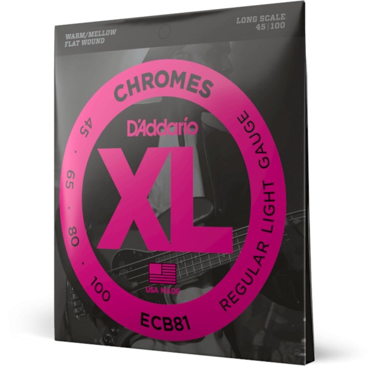 D'Addario - ECB81 Corde per Basso Chromes, Light, Long Scale