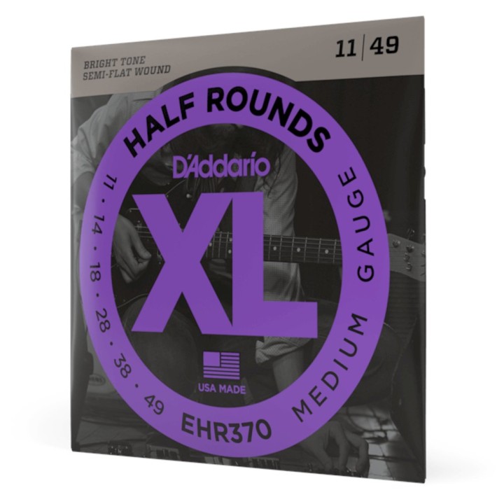 D'Addario - EHR370 Corde per Chitarra Elettrica, Half Rounds, Medium