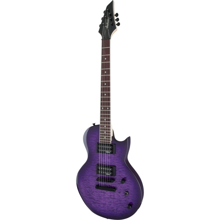 Jackson JS Series Monarkh SC JS22Q, Amaranth Fingerboard, Transparent Purple Burst