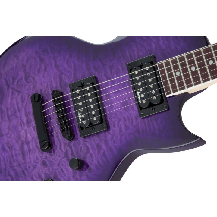 Jackson JS Series Monarkh SC JS22Q, Amaranth Fingerboard, Transparent Purple Burst
