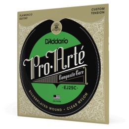 D'Addario - EJ25C Corde per Chitarra Classica Pro-Aarte, Clear Nylon Composite, Flamenco