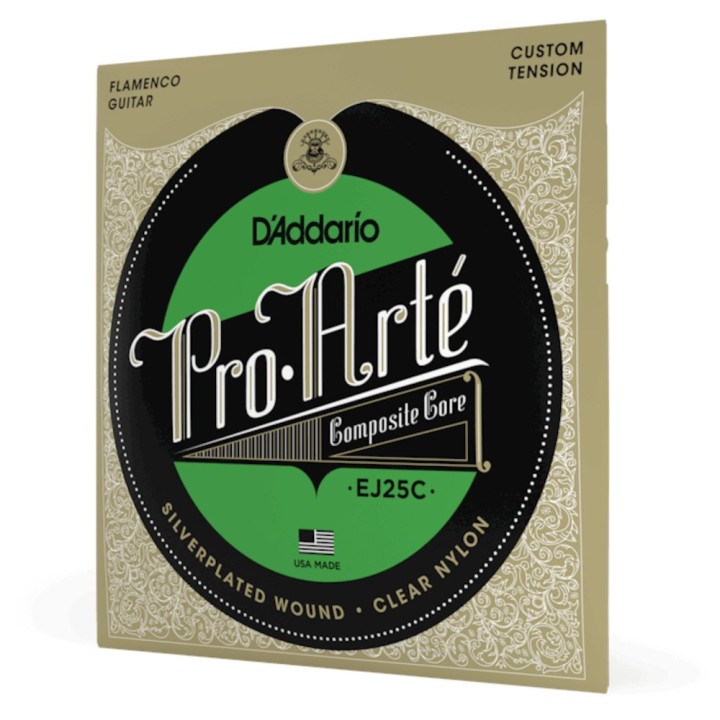 D'Addario - EJ25C Corde per Chitarra Classica Pro-Aarte, Clear Nylon Composite, Flamenco