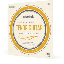 D'Addario - EJ66 Corde per Chitarra Tenore, 80/20 Bronze, Low Tension, 10-32