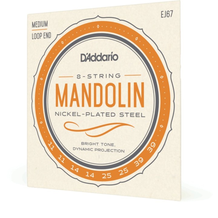 D'Addario - EJ67 Corde per Mandolino, Nickel-Plated, Medium, 11-39