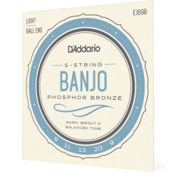 D'Addario - EJ69B Corde per Banjo 5 corde, Phosphor Bronze, Light