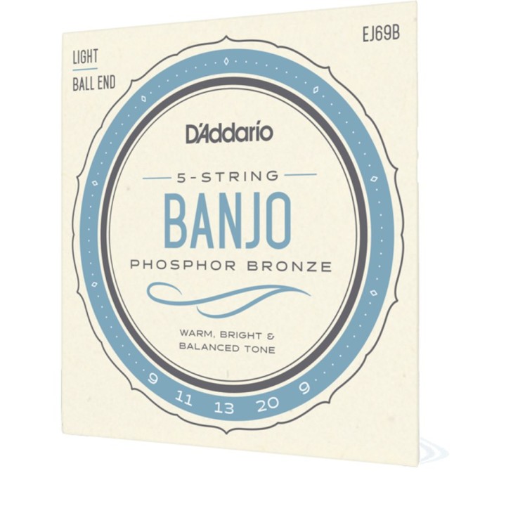 D'Addario - EJ69B Corde per Banjo 5 corde, Phosphor Bronze, Light