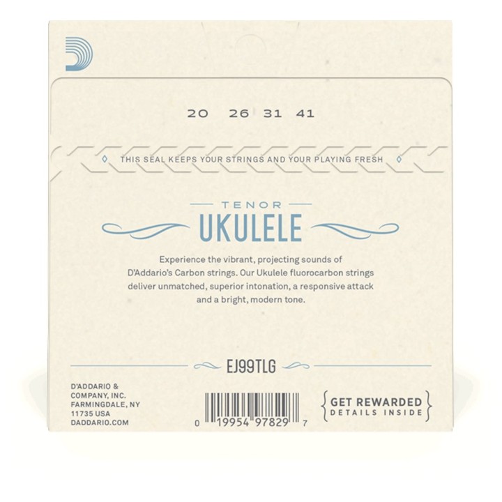 D'Addario - EJ99TLG Corde per Ukulele, Pro-Arte Carbon, Tenor Low G