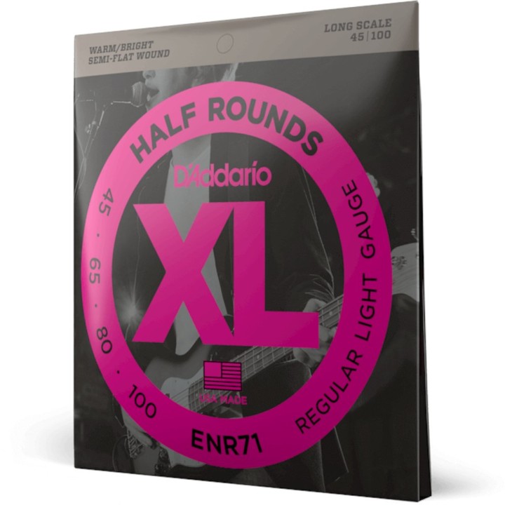 D'Addario - ENR71 Corde per Basso, Regular Light, Long Scale, 45-100
