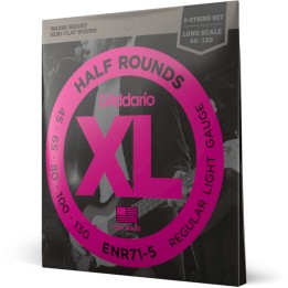 D'Addario - ENR71-5 Corde per Basso Elettrico 5 Corde, Regular Light, Long Scale