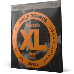 D'Addario - ENR72  Corde per Basso Elettrico, Half Round, Medium, Long Scale