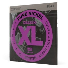 D'Addario - EPN120 Corde per Chitarra Elettrica, Pure Nickel, Super Light