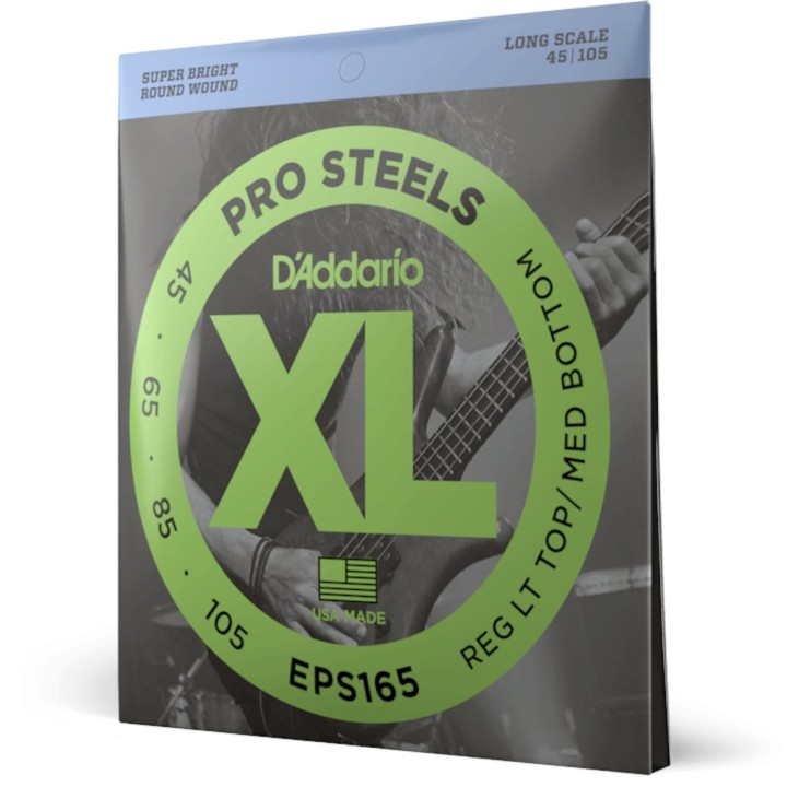 D'Addario - EPS165 Corde per Basso Elettrico, Prosteels, Custom Light, Long Scale