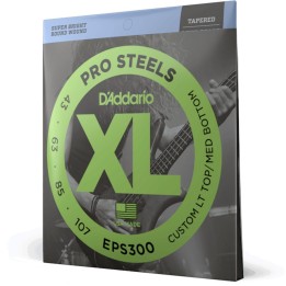 D'Addario - EPS300 Corde per Basso Elettrico, Prosteels, Custom Light, Long Scale