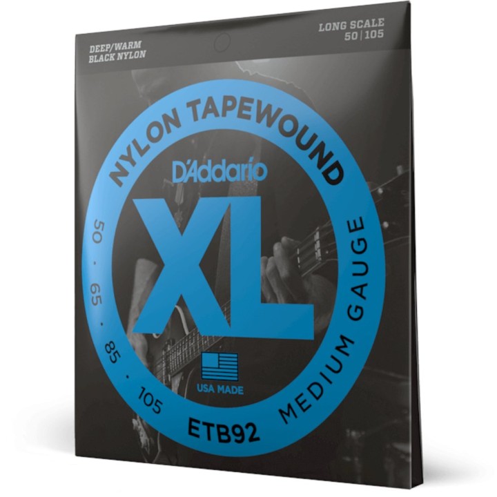 D'Addario - ETB92 Corde per Basso Elettrico, Tapewound, Medium, Long Scale