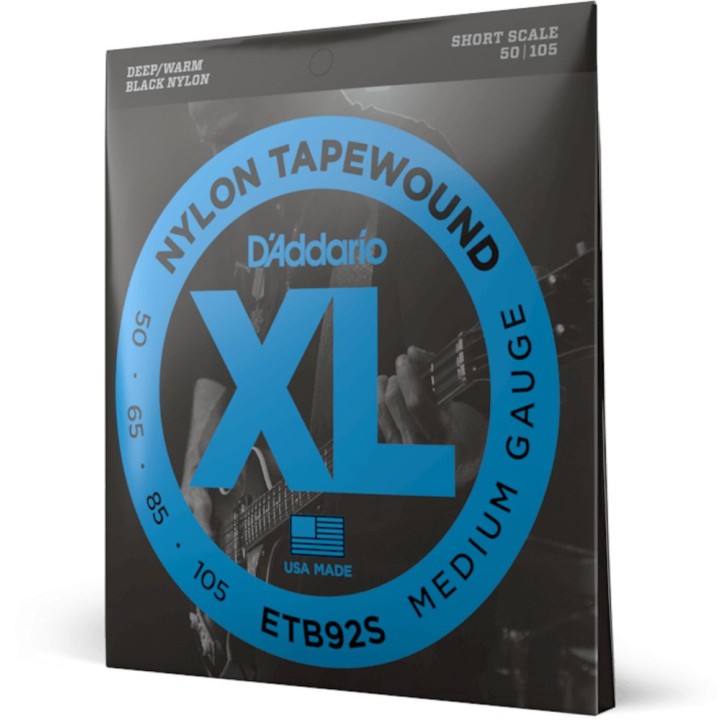 D'Addario - ETB92S Corde per Basso Elettrico, Tapewound, Medium, Short Scale