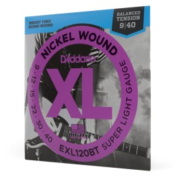 D'Addario - EXL120BT Corde per Chitarra Elettrica, Nickel Wound, Balanced Tension Super Light