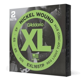 D'Addario - EXL165TP Corde per Basso, Nickel Wound, Custom Light, Long Scale