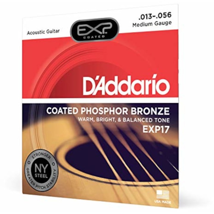 D'Addario - EXP17 Corde per Chitarra Acustica, Coated Phophor Bronze