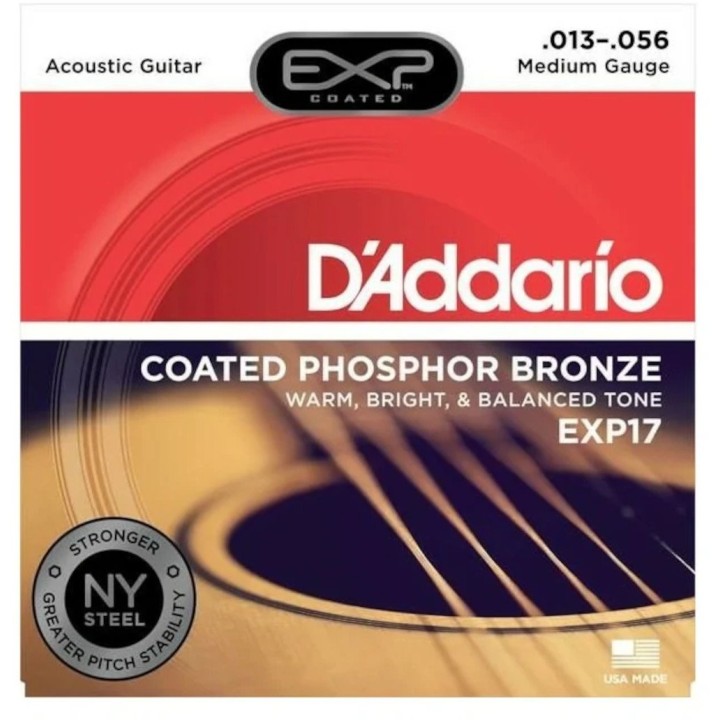 D'Addario - EXP17 Corde per Chitarra Acustica, Coated Phophor Bronze