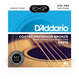 D'Addario - EXP16 Corde per Chitarra Acustica, Coated Phosphor Bronze