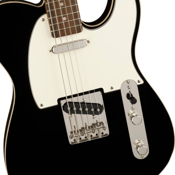 Squier Classic Vibe Baritone Custom Telecaster, Laurel Fingerboard, Parchment Pickguard, Black