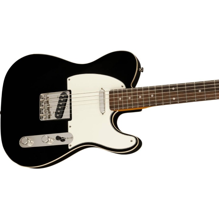 Squier Classic Vibe Baritone Custom Telecaster, Laurel Fingerboard, Parchment Pickguard, Black