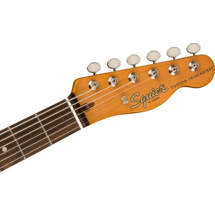 Squier Classic Vibe Baritone Custom Telecaster, Laurel Fingerboard, Parchment Pickguard, Black