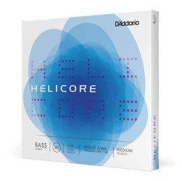 D'Addario | HH610 3/4M Corde per Basso Ibrido, Helic Hybrid, Medium Tension, Scale 3/4