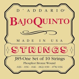D'Addario - J85 Set per Bajo Quinto, Phosphor Bronze, 26-78