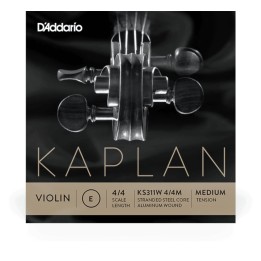 D'Addario - KS311W 4/4M Corda Mi per Violino, Kaplan, Alluminium Wound, No Fischio Pallino