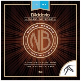 Acquista D'ADDARIO NB1253-CP10 Corde per chitarra acustica, Nickel Bronze con Capotasto CP10 online | Merula Strumenti Musicali