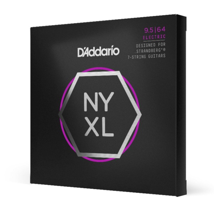 D'Addario - NYXL09564SB Corde per Strandberg 7-Corde, Nickel Wound, Super Light Plus, 095-64