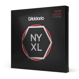 D'Addario - NYXL1074  Corde per chitarra elettrica 8-Corde, Nickel Wound, Light/Heavy