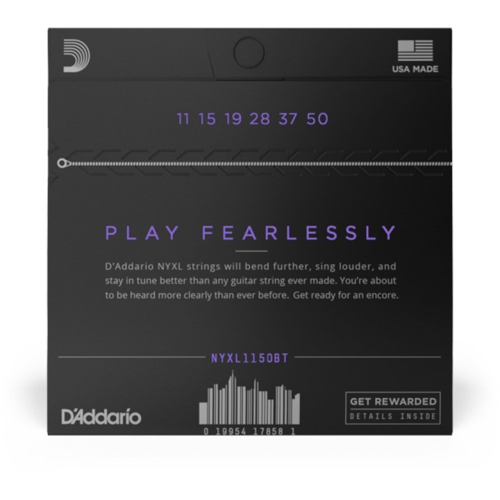 D'Addario - NYXL1150BT Corde per Chitarra Elettrica, Nickel Wound, Balanced Medium Tension, 11-50