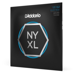 D'Addario - NYXL1252W Corde per Chitarra Elettrica, Nickel Wound, Light Wound 3rd, 12-52