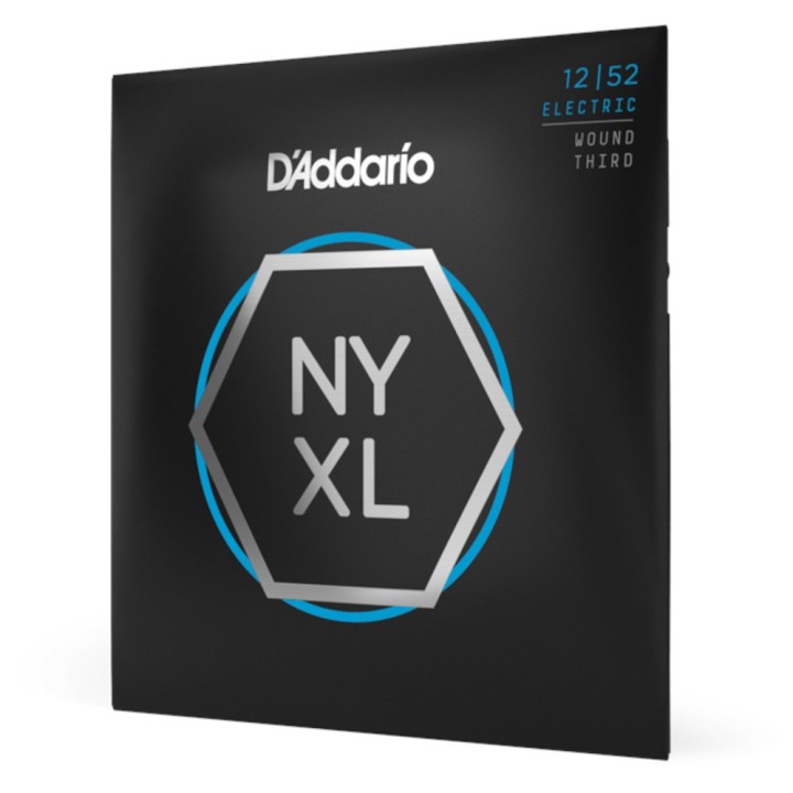 D'Addario - NYXL1252W Corde per Chitarra Elettrica, Nickel Wound, Light Wound 3rd, 12-52