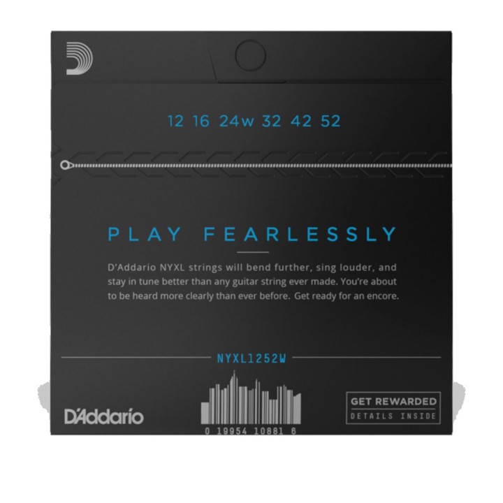 D'Addario - NYXL1252W Corde per Chitarra Elettrica, Nickel Wound, Light Wound 3rd, 12-52