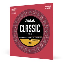 D'Addario - EJ27N 3/4 Corde in Nylon per Chitarra Classica, Scala 3/4