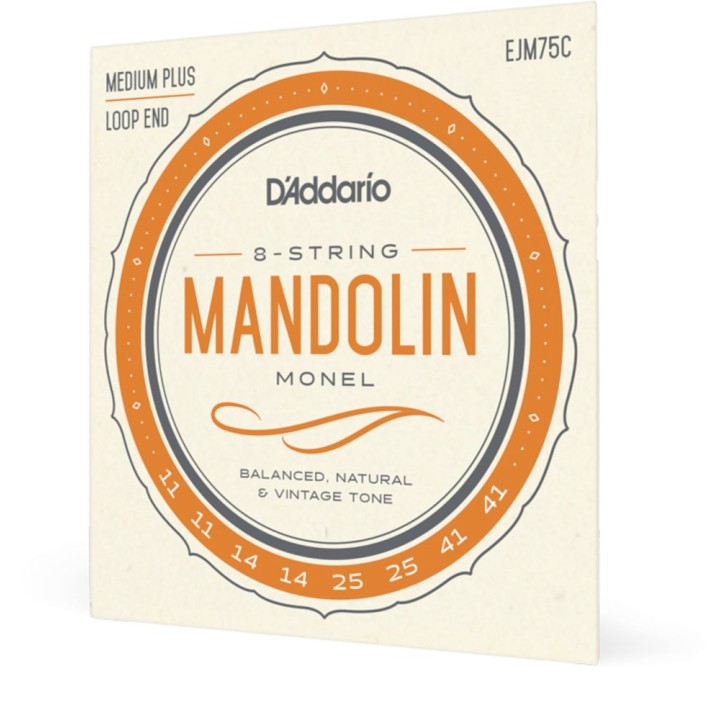 D'Addario - EJM75C Monel Mandolin Strings, Medium Plus, 11-41