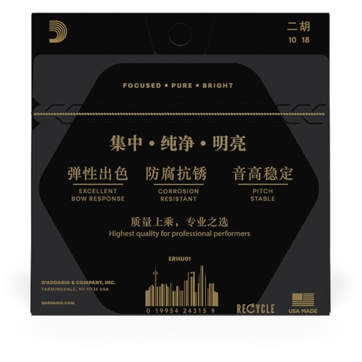D'addario - ERHU01 Corde per Erhu, Medium Tension