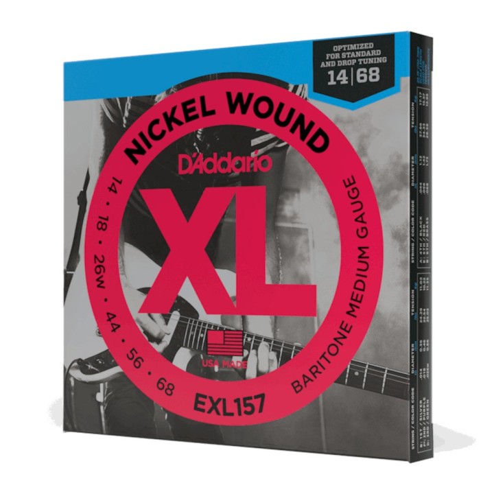 D'Addario - EXL157 Corde per Chitarra Baritona, Nickel Wound, Baritone Medium