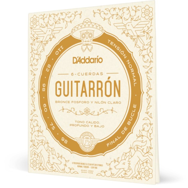 D'Addario - MG10N Corde per Guitarrón, Phosphore Bronze, Normal Tension