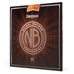 D'Addario - NB1047 Corde per Chitarra Acustica, Nickel Bronze, Extra Light