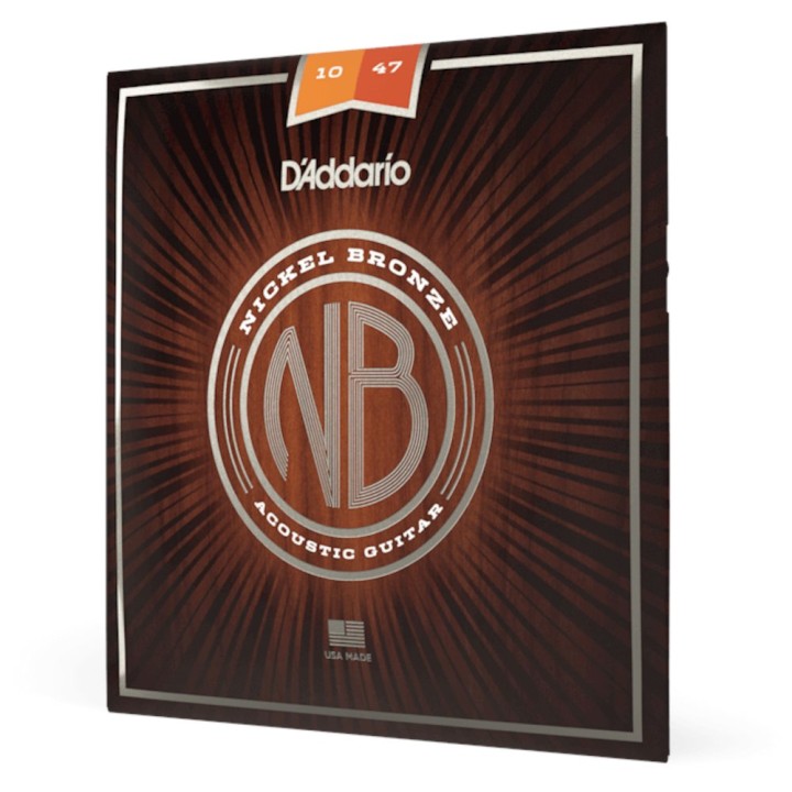 D'Addario - NB1047 Corde per Chitarra Acustica, Nickel Bronze, Extra Light