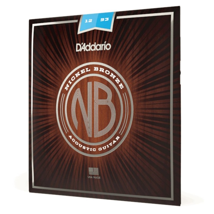 D'Addario - NB1253 Corde per Chitarra Acustica, Nickel-Bronze, Light
