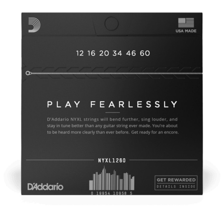 D'addario - NYXL1260 Corde per Chitarra Elettrica, Nickel Wound, Extra Heavy, 12-60