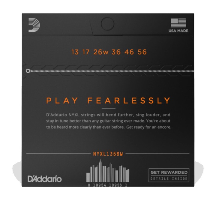 D'addario - NYXL1356W Corde per Chitarra Elettrica, Nickel Wound, Medium Wound 3RD