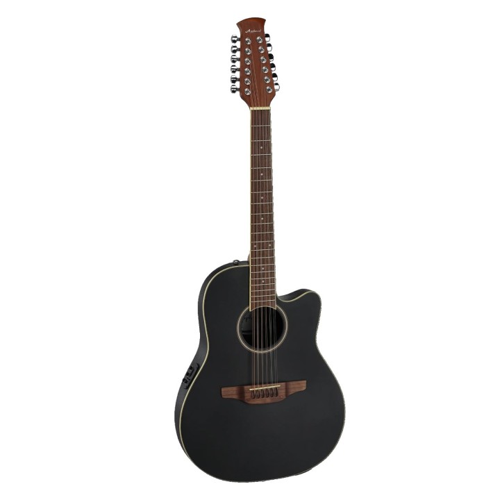 Applause AB2412II Mid Cutaway 12-string Black Satin AP521175 Chitarra acustica 12 corde amplificata