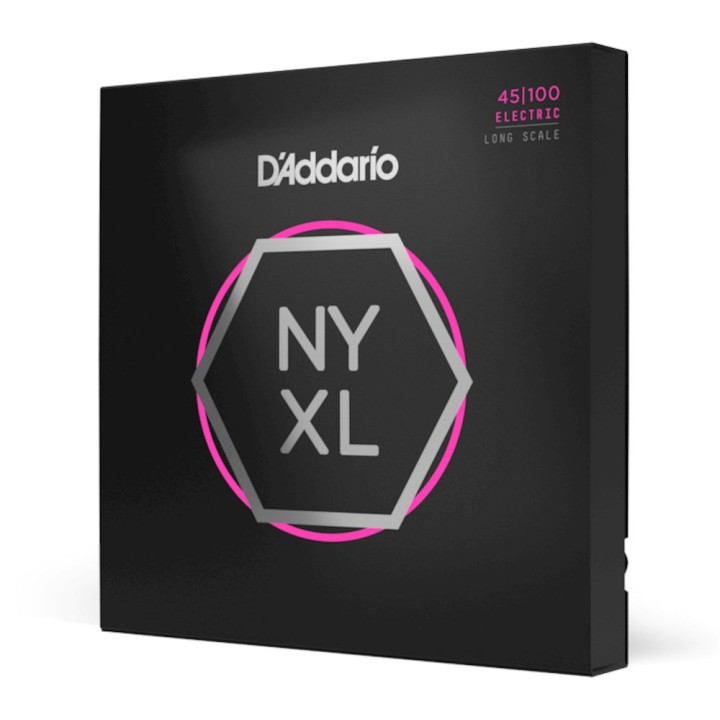 D'Addario - NYXL45100 Corde per Basso Elettrico, Nickel Wound, Regular Light, Long Scale, 45-100