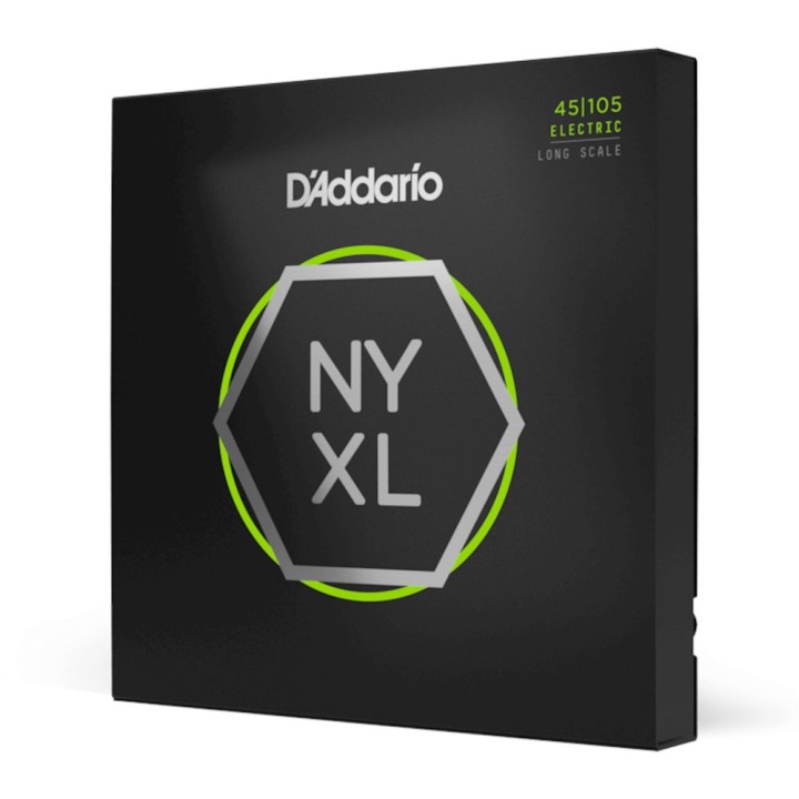 D'Addario - NYXL45105 Corde per Basso Elettrico, Nickel Wound, Light/Medium, Long Scale, 45-105